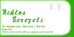 miklos berczeli business card